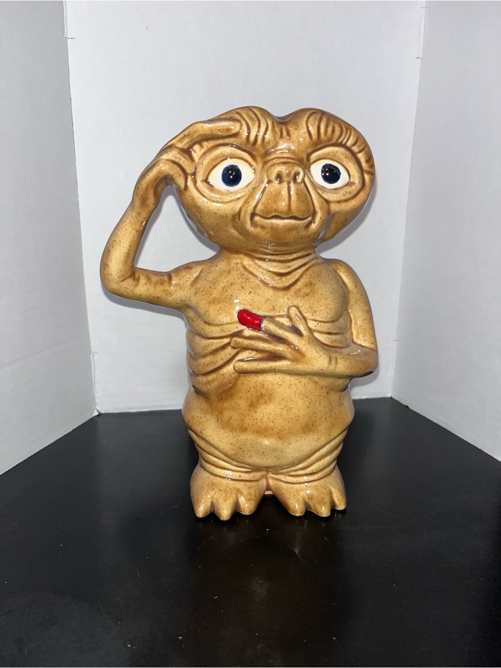 Vintage 1980s ET The Extra Terrestrial Ceramic Hand Painted Piggy Bank Coin
